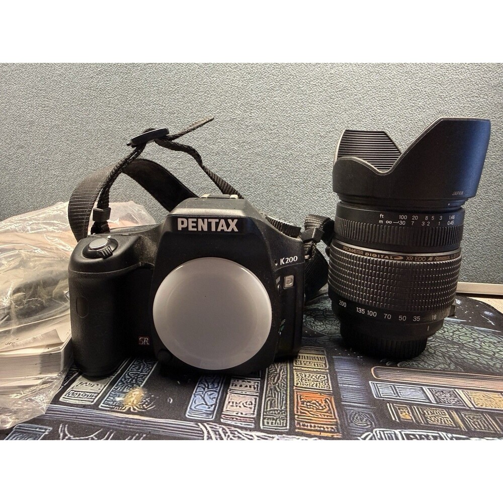 Pentax K200D 10.2MP  DSLR Camera Kit With Pro master Digital XR 18-200MM Lens